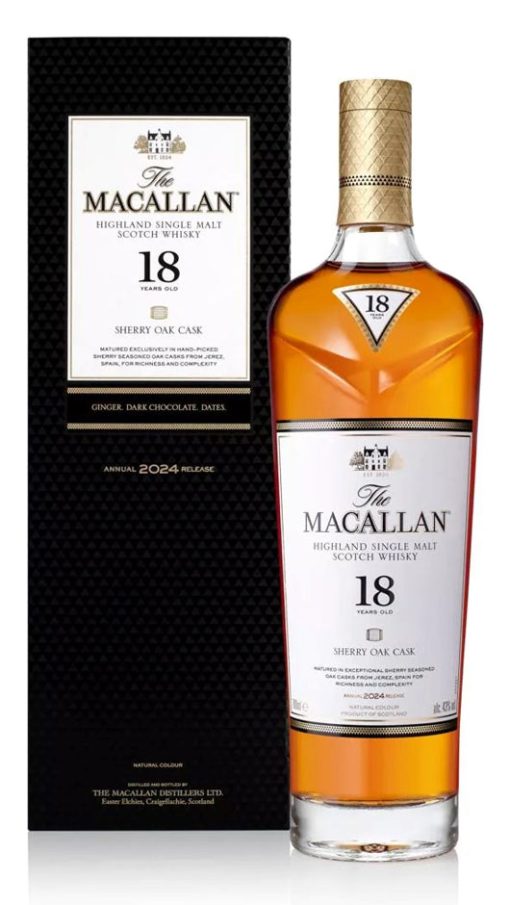 Whisky Macallan 18 Years Sherry Oak 70cl - Giftbox