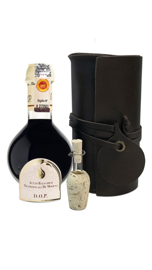 Aceto Balsamico Tradizionale Di Modena DOP - Affinato Invecchiato 12 Anni 100ml - Astuccio in Pelle - Acetomodena