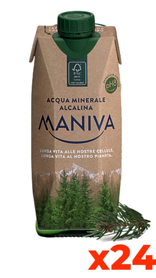 Acqua Maniva Brick Naturale - Confezione 0,5 lt x 24 brick