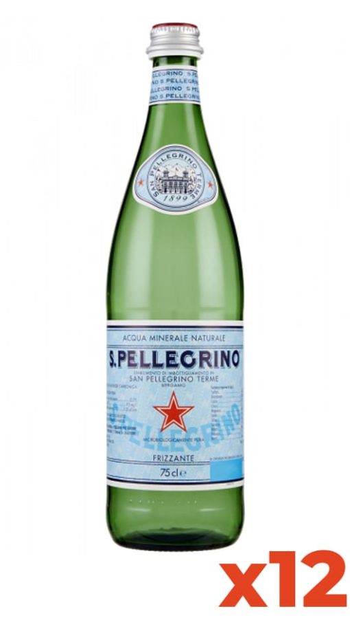 Acqua San Pellegrino Gasata - Confezione 75cl x 12 Bottiglie