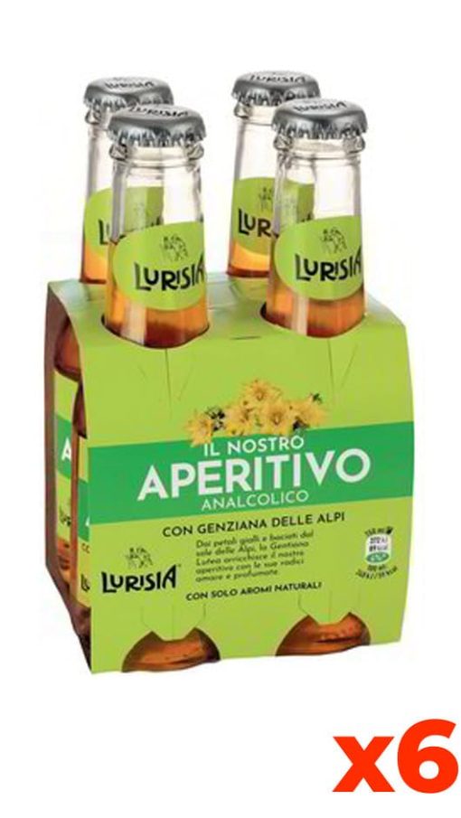 Aperitivo Lurisia Genziana - Cluster da 4 Bottiglie - Confezione 15cl x 6 Cluster