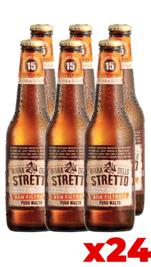 Birra Dello Stretto Non Filtrata 33cl - Cassa da 24 Bott.