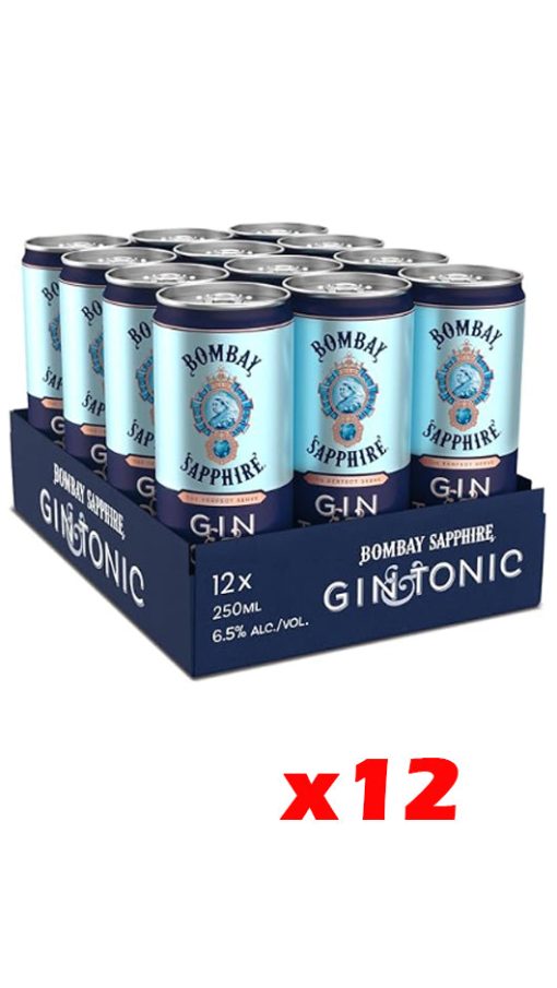 Bombay – Sapphire, Gin & Tonic – Confezione cl 25 x 12 lattine