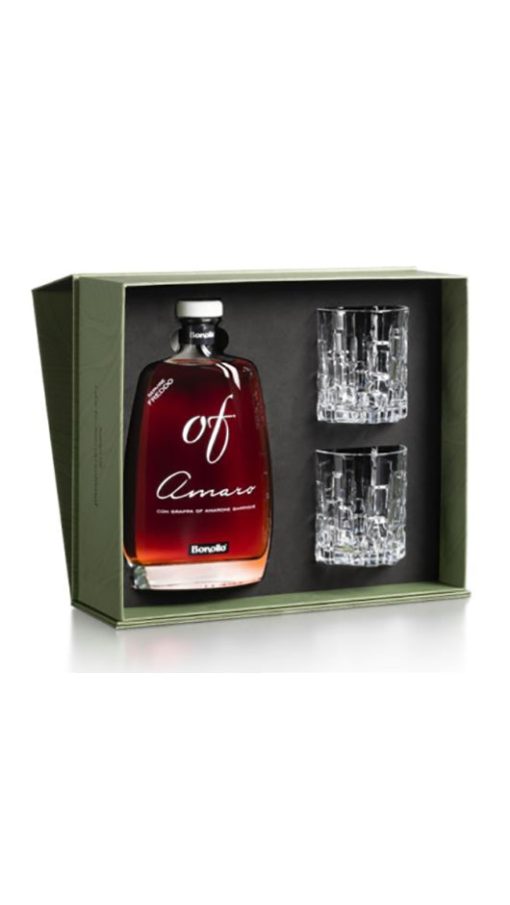 Capsule Amaro OF - Amaro OF 70 cl + 2 Bicchieri Tumbler - Bonollo