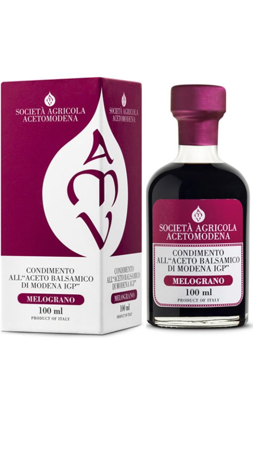 Condimento All'Aceto Balsamico Di Modena IGP - Melograno 100ml - Astucciato - Acetomodena