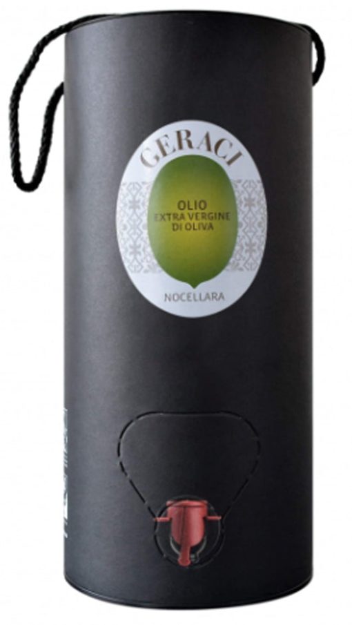 Nocellara del Belice Olio Extra Vergine di Oliva - 3 Lt - Bag in Tube - Geraci