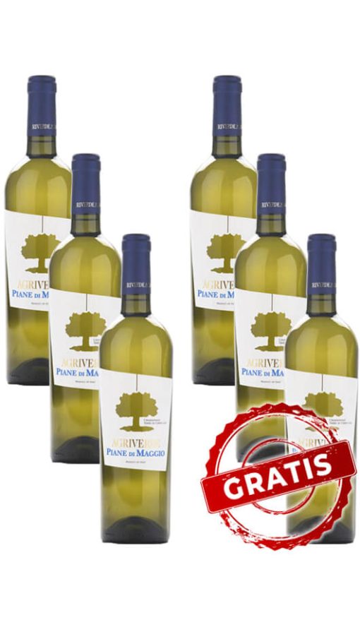 3 Bottiglie Piane di Maggio Chardonnay IGP - Agriverde + 3 OMAGGIO