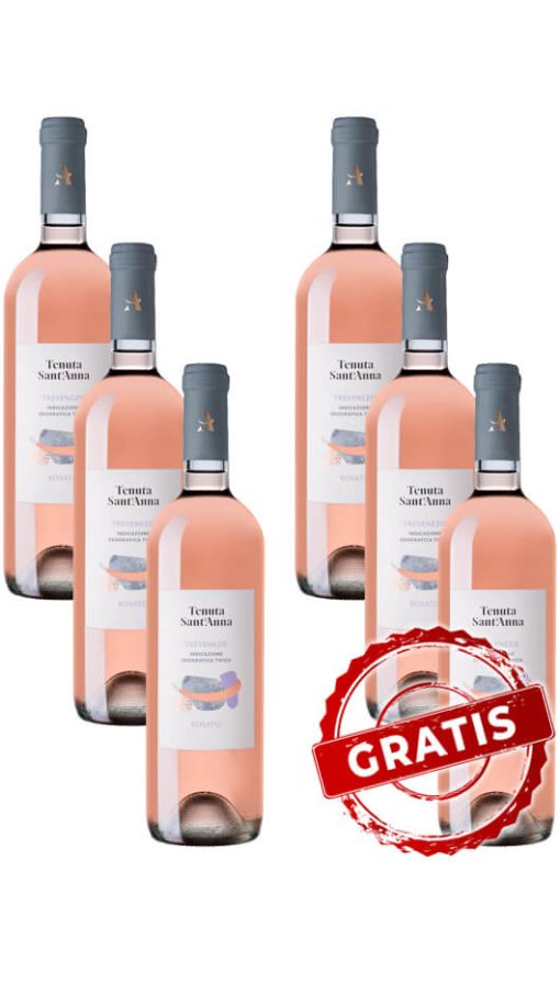 3 Bottiglie Rosato Trevenezie IGT - Tenuta Sant'Anna + 3 OMAGGIO