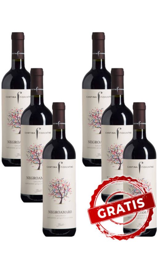 3 Bottiglie Salento Negroamaro IGP BIO Madreterra - Cantina Fiorentino + 3 OMAGGIO