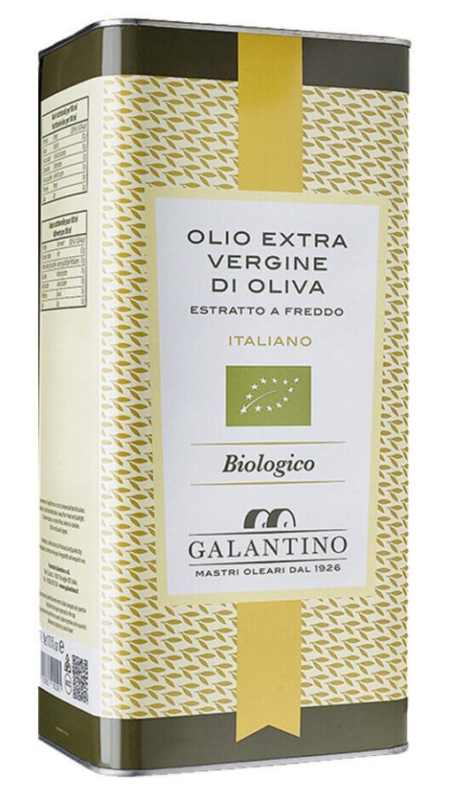 Olio Extravergine di Oliva Biologico - Lattina da 5Lt - Galantino