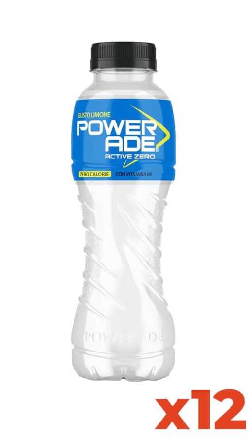 Powerade Active Lemon Zero - Pet - Confezione 50cl x 12 Bottiglie