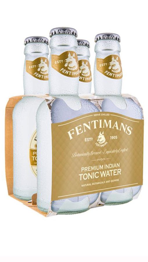 Premium Indian Tonic Water - Cluster da 4 bottiglie - Confezione da 20cl x 6 Cluster - Fentimans