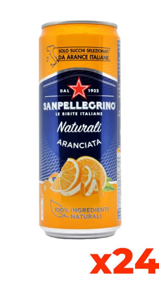 Sanpellegrino Aranciata Dolce - Confezione cl. 33 x 24 Lattine Sleek