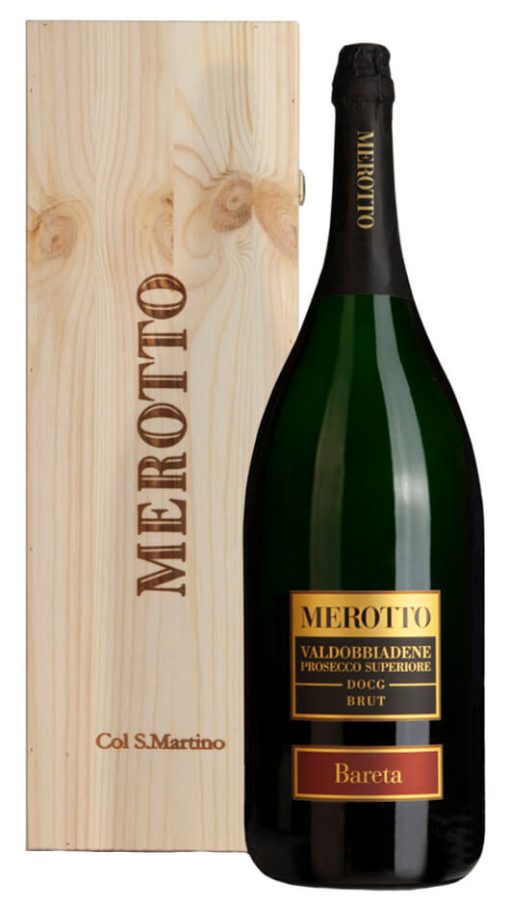 Valdobbiadene Prosecco Sup. DOCG Brut - JEROBOAM - Bareta - CASSA DI LEGNO - Merotto