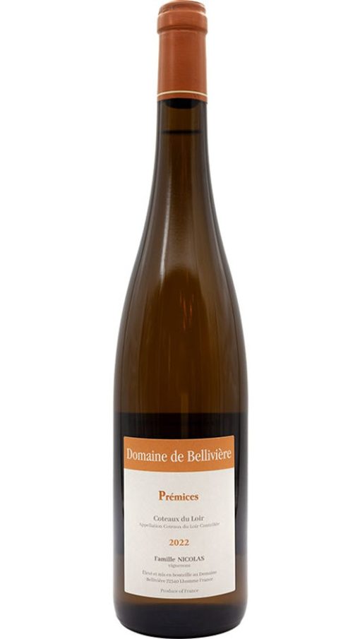 Jasnières Prémices Sec Tendre - Domaine de Belliviere