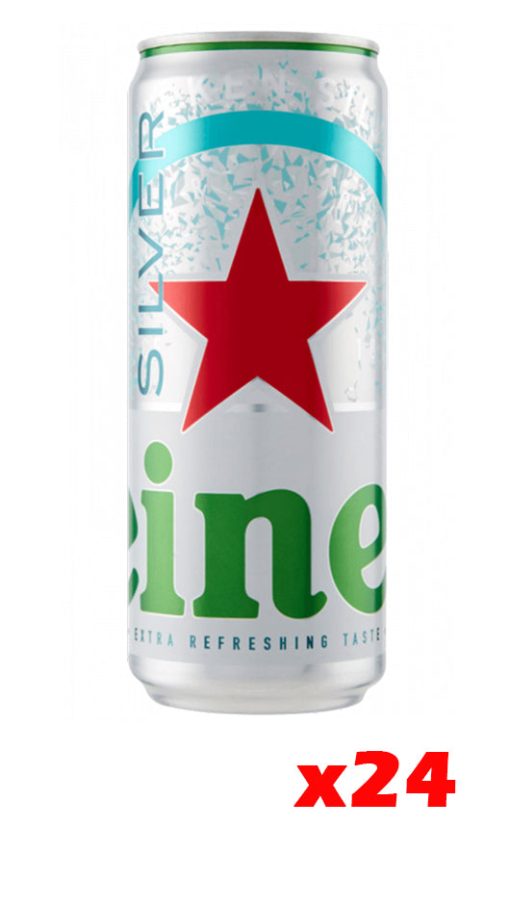 Heineken Silver 33cl - Confezione da 24 Lattine Sleek